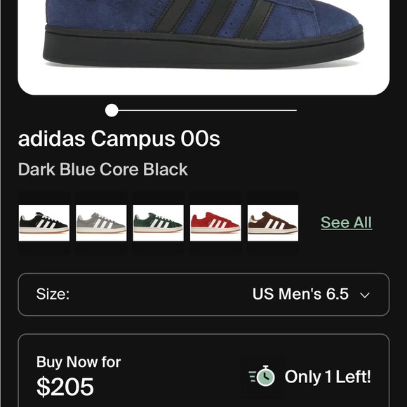 Women’s Adidas Royal Blue and Black Sneakers - Picture 7 of 7